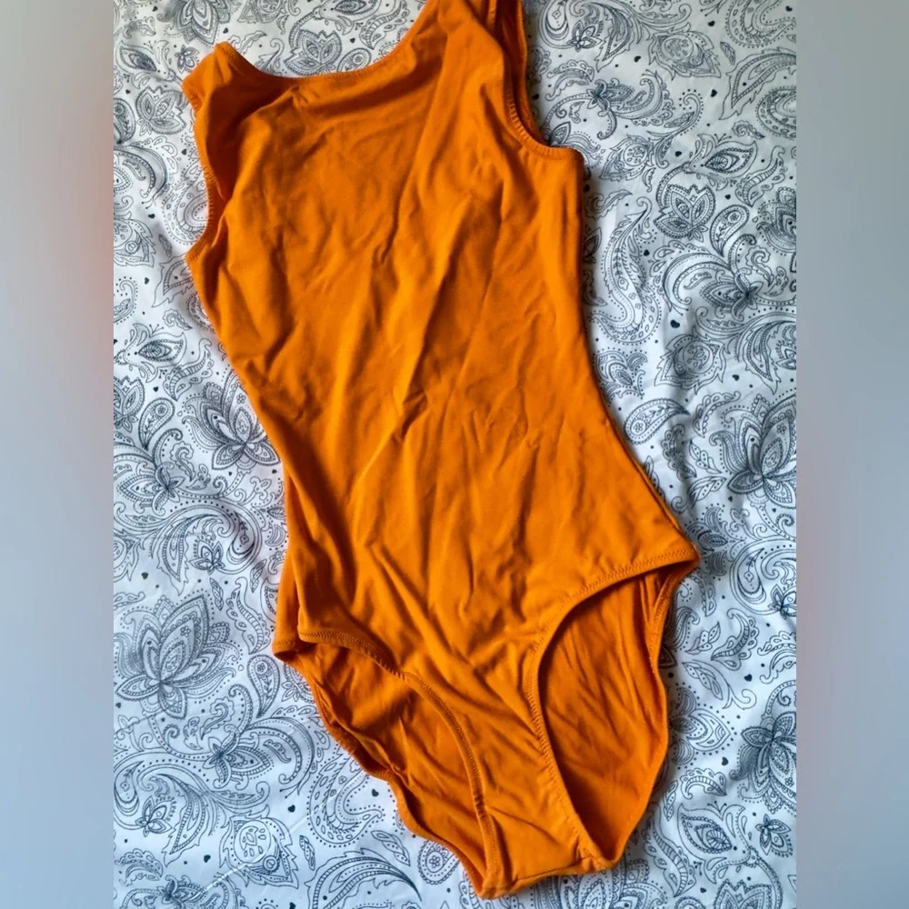 SKIMS Signature Swim High Neck One Piece - Tangerine XS - NWT